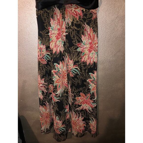 Evan Picone Boho Cottagecore Faux Wrap Empire Waist Surplice Cocktail Dress - Picture 3 of 10